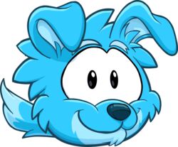  alpha_channel ambiguous_gender blue_body blue_fur blue_nose club_penguin dog_ears dog_puffle full-length_portrait fur hi_res looking_at_viewer nightmare_fuel official_art portrait puffle solo toony unknown_artist 