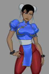  cheshire chun-li chun-li_(cosplay) clothed crossover dc dc_comics jade_nguyen pantyhose solo something_unlimited street_fighter sunsetriders7 young_justice 