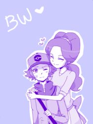  age_difference black_(pokemon) hug mom_(pokemon) mother_(pokemon) mother_and_son mother_bw_(pokemon) pokemon pokemon_(game) pokemon_bw touya_(pokemon) 