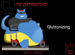  2023 4_toes album_cover anthro ass barefoot beatnik belly belly_overhang beret big_belly big_butt black_background blue_body blue_fur bottomwear chubby_cheeks claws clenched_teeth clothing colored cover curling_tail digital_drawing_(artwork) digital_media_(artwork) domestic_cat double_chin english_text exposed_belly eyewear fart feet felid feline felis fur girth girthy glasgow_smile glistening glistening_belly glistening_tail gluttony grey_clothing grey_shirt grey_topwear hat headgear headwear huge_belly huge_butt hyper hyper_belly hyper_butt jazz_cat jbnero male mammal mascot midriff mobility_scooter monument morbidly_obese morbidly_obese_anthro morbidly_obese_male navel obese obese_anthro obese_male open_mouth overweight overweight_anthro overweight_male pants parody pink_nose plantigrade raised_tail red_beret red_clothing red_hat red_headwear red_text sagging_belly sagging_butt shaded shirt simple_background sitting sketchbook_(artwork) solo sunglasses tail teeth text the_rippingtons thick_arms title toe_claws toes toony toothy_grin topwear white_text white_toe_claws wide_hipped_anthro wide_hipped_male wide_hips yellow_bottomwear yellow_clothing yellow_pants 
