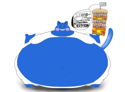  2025 4_toes anthro barefoot belly big_belly biped black_inner_ear black_text blue_body blue_fur blush blush_stickers bottomwear burger burger_bun chubby_cheeks claws clenched_teeth clothed clothed_anthro clothed_male clothing colored dagwood_sandwich digital_drawing_(artwork) digital_media_(artwork) domestic_cat double_chin english_text exposed_belly eyewear feet felid feline felis flag flat_colors food front_view fully_clothed fully_clothed_anthro fully_clothed_male fur glasgow_smile gluttony grin grinning_at_viewer hi_res huge_belly humanoid_feet humanoid_hands hyper hyper_belly immobile inner_ear_fluff jazz_cat jbnero looking_at_viewer male mammal midriff moobs morbidly_obese morbidly_obese_anthro morbidly_obese_male navel obese obese_anthro obese_male open_mouth open_smile overweight overweight_anthro overweight_male pancake pancake_stack pants pink_nose plantigrade raised_tail sandwich_(food) sesame_seed_bun sesame_seeds shadow shirt shoe_loss simple_background sketchbook_(artwork) skin_folds smile smiling_at_viewer smirk smirking_at_viewer solo stack standing sunglasses tail teeth text the_rippingtons toe_claws toes toony topwear tuft weight_gain white_background white_bottomwear white_clothing white_pants white_shirt white_topwear 