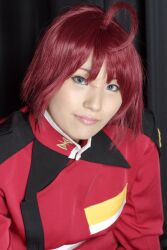  cosplay gundam gundam_seed gundam_seed_destiny lunamaria_hawke photo red_hair red_hair suzukaze_yuuki uniform 