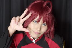  cosplay gundam gundam_seed gundam_seed_destiny lunamaria_hawke photo red_hair red_hair suzukaze_yuuki uniform 