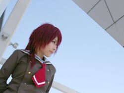  ayumi_(cosplayer) cosplay hino_kahoko kiniro_no_corda lowres photo school_uniform serafuku 