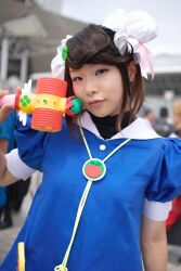  cosplay female hair_ribbon hair_ribbons hammer mii mii_(popotan) photo popotan ribbon solo tasuki 