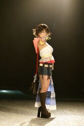  boots cosplay final_fantasy final_fantasy_x final_fantasy_x-2 gun photo suzukaze_yuuki weapon yuna 