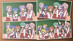  hiiragi_kagami hiiragi_tsukasa iwasaki_minami izumi_konata kobayakawa_yutaka kusakabe_misao lucky_star minegishi_ayano patricia_martin seifuku takara_miyuki tamura_hiyori vector 