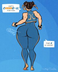  1girls artist_name ass back_view big_ass big_butt brown_hair capcom chun-li chun-li_(fortnite) clothed clothed_female clothes clothing dancing fat_ass female female_focus female_only fortnite fully_clothed hair_bun hips huge_ass huge_butt hugotendaz pants shaking_ass shaking_butt shaking_hips signature solo street_fighter thick_ass thick_thighs tight_clothing tight_pants wide_hips 