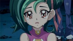  animated animated animated cap crying green_hair happy lowres mizuki_kotori_(yugioh_zexal) mizuki_kotori_(yuu-gi-ou_zexal) sad screencap skirt smile tears thighs yu-gi-oh! yuu-gi-ou_zexal 