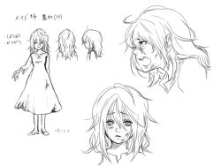  character_sheet dirty dress long_hair maoyuu_maou_yuusha open_mouth solo 