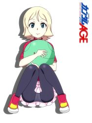  blonde_hair blue_eyes bob_cut emily_armond gundam gundam_age haro karuta_(karuta01) panties pantyhose skirt underwear 