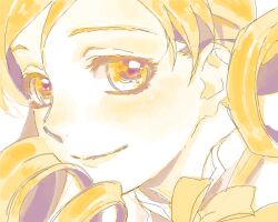  bad_drawr_id bad_id bad_link blonde_hair close-up drill_hair female mahou_shoujo_madoka_magica mahou_shoujo_madoka_magica_(anime) oekaki smile solo tan_tan_tanuki tomoe_mami twin_drills twintails yellow_eyes 