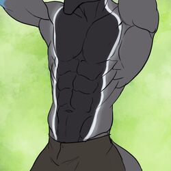  1:1 abs anthro biceps bioluminescence black_body black_scales blue_body blue_scales bottomwear clothed clothing dragon faceless_character flexing front_view glowing green_background grey_body grey_scales hands_behind_head low_res male maugh_vincix muscular muscular_anthro muscular_male mythological_creature mythological_scalie mythology navel obliques pants partially_clothed pecs scales scalie serratus signature simple_background solo standing topless torso_shot valentinapaz white_body white_scales 