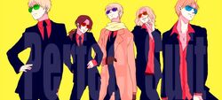  allied_forces america_(hetalia) axis_powers_hetalia china_(hetalia) england_(hetalia) formal france_(hetalia) russia_(hetalia) suit united_kingdom_(hetalia) 