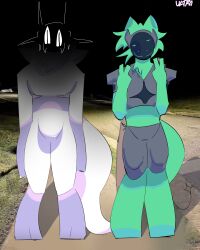  absurd_res andromorph andromorph/male anthro armor big_tail canid canine chameleon_(ultraviolet) detailed_background duo emerald_(ultraviolet) fur gesture green_body green_fur hand_gesture head_tuft hi_res hybrid intersex intersex/male iterator_(rain_world) machine male mammal meme menacing_aura neck_tuft protogen rain_world scavenger_(rain_world) tail tuft uitravioiiet v_sign videocult where_is_your_god_now white_body white_fur why_dis_look_so_mad_(meme) 