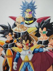  alternative armor broly cape cloack dragon_ball dragon_ball dragon_ball_z emblem goku kakarot king male male_focus manly muscle nappa raditz saiyan scouter shoulder_pads soldiers son_gokuu tail vegeta visor warrior what_if 