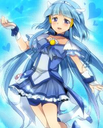  aoki_reika bad_id bad_pixiv_id bike_shorts bike_shorts_under_skirt blue_eyes blue_hair blue_skirt blue_theme cure_beauty eyelashes female long_hair magical_girl marimo_danshaku precure skirt smile_precure solo tiara 