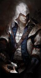  1boy artist_request assassin&#039;s_creed assassin&#039;s_creed_iii coat connor_(assassin&#039;s_creed) connor_(ratohnhak&eacute;:ton) hood male solo tomahawk 