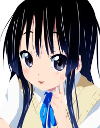  :p akiyama_mio bad_id bad_pixiv_id black_hair close-up female k-on! kurou_(quadruple_zero) long_hair painttool_sai_(medium) solo tongue tongue_out 