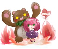  annie annie_hastur fire league_of_legends smile tibbers 