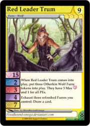  armor asexual_symbol bloodhound_omega blue_eyes border bracers canid canine canis card card_template conditional_dnp copyright_symbol english_text female_symbol flower forest furoticon garland gender_symbol group hair heart_symbol intersex_symbol male male_symbol mammal number outside plant ponytail shrub symbol text trading_card trading_card_game trading_card_template tree tribes_of_tanglebrook wolf wood 