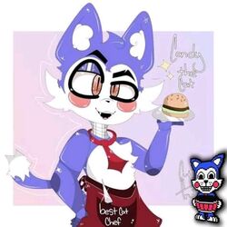  animatronic candy_(fnac) cat clothed domestic_cat femboy femboy_on_male five_nights_at_candy&#039;s five_nights_at_freddy&#039;s hamburger knife male_only no_humans tagme 