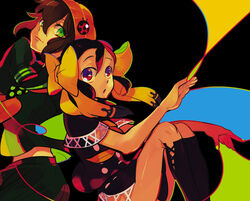  2girls bad_id bad_pixiv_id bow bug hands ladybug maruco multiple_girls yukariki_ichihime zaregoto_series zerozaki_maiori 