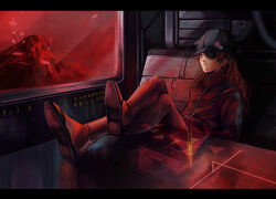  animal_hat bad_id bad_pixiv_id blue_eyes cat_hat cpieng crossed_legs evangelion:_3.0_you_can_(not)_redo eyepatch female hat highres letterboxed long_hair neon_genesis_evangelion orange_hair photoshop_(medium) plugsuit rebuild_of_evangelion sitting solo souryuu_asuka_langley sweater 