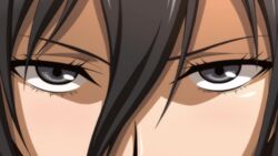  1girls asian asian_female attack_on_titan black_hair eyelashes female female_only grey_eyes hair_between_eyes looking_at_viewer lost_rarities mikasa_ackerman pov pov_eye_contact seductive seductive_eyes seductive_look shingeki_no_kyojin solo solo_female takapiko 