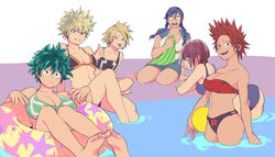  6+girls 6girls artist_request bikini blonde_hair blue_eyes denki_kaminari eijirou_kirishima female female_deku female_only female_todoroki glasses green_eyes izuku_midoriya katsuki_bakugou light-skinned_female my_hero_academia one-piece_swimsuit pool pool_toy purple_hair red_eyes red_hair rule_63 short_hair shouto_todoroki source_request spiky_hair swimsuit tenya_iida twin_braids very_short_hair yellow_eyes 