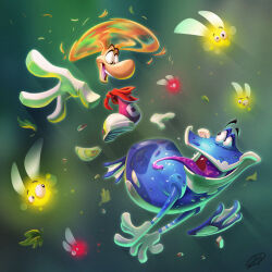  1:1 2021 3_toes 4_fingers adobe_photoshop_(artwork) ambiguous_feral ambiguous_gender amphibian anthro big_nose black_eyebrows black_eyes blonde_hair blue_body blue_skin blurred_background clothing colored digital_drawing_(artwork) digital_media_(artwork) english_description eyebrows feet feral fingers floating_eyebrows floating_hands floating_head floating_torso flying footwear frog giacomo_boni globox green_background group hair happy hi_res humanoid kerchief larger_anthro larger_humanoid larger_male leaf light lighting looking_at_another looking_at_viewer lum_(species) male male_anthro male_humanoid membrane_(anatomy) midair mouthless multicolored_body multicolored_skin neckerchief neckwear noseless open_mouth open_smile pink_tongue purple_clothing purple_shirt purple_tongue purple_topwear rayman rayman_(series) raypeople_(rayman) red_body red_kerchief red_neckerchief shaded shirt shoes signature simple_background size_difference smaller_ambiguous smaller_feral smile smiling_at_another smiling_at_each_other tan_body tan_skin teeth toes tongue topwear translucent translucent_wings trio ubisoft webbed_feet white_body white_hands white_skin white_wings wings yellow_body yellow_clothing yellow_footwear yellow_shoes 