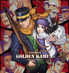  6+boys ainu_clothes arisaka asirpa black_eyes black_hair black_headwear blue_jacket bolt_action commentary_request copyright_name english_text everyone facial_hair female forehead_protector foxvulpine goatee golden_kamuy gun hair_slicked_back happi hat hijikata_toshizou_(golden_kamuy) jacket japanese_clothes kepi lolicon long_sideburns male_focus military_hat multiple_boys nihei_tetsuzou nikaidou_kouhei nikaidou_youhei ogata_hyakunosuke one_eye_covered rifle scarf shiraishi_yoshitake sideburns star_(symbol) stubble sugimoto_saichi tanigaki_genjirou thick_eyebrows tsurumi_tokushirou two-tone_headwear ushiyama_tatsuma weapon yellow_headwear yellow_scarf 