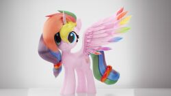  16:9 2017 3d_(artwork) 4k absurd_res alicorn blue_eyes closed_smile colored cutie_mark digital_media_(artwork) english_description equid equine eyelashes fan_character feathered_wings feathers female female_feral feral gabe2252 green_tail happy hasbro hi_res horn light lighting long_mane long_tail mammal mane mouth_closed multicolored_mane multicolored_tail multicolored_wings my_little_pony mythological_creature mythological_equine mythology orange_mane pink_horn pink_wings quadruped rainbow_cloud rainbow_mane rainbow_tail red_hair_tie reflective_floor shaded smile solo tail unicorn_horn wall_(structure) white_wall widescreen wings 
