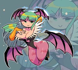  1girls big_breasts breasts capcom clothing crap-man darkstalkers female hi_res large_breasts looking_at_viewer mob_face morrigan_aensland smiling_at_viewer succubus 