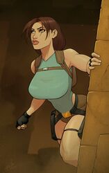  1girls 2021 big_breasts big_lips braid breasts brown_eyes brown_hair busty devil_hs female female_focus female_only hourglass_figure huge_breasts lara_croft lara_croft_(classic) leotard long_hair short_shorts tagme thick_thighs tomb_raider wide_hips 