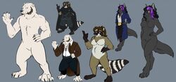  2019 amocin anthro bear breasts canid canine canis claws clothed clothing digital_media_(artwork) female fur hair male mammal nude pirate polar_bear procyonid raccoon rekkon_(amocin) rena_(amocin) simple_background skylords smile tail ursine wolf 