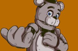  2018 animatronic anthro bear brown_background five_nights_at_freddy&#039;s five_nights_at_freddy&#039;s_2 hi_res machine male mammal poruteno31 robot scottgames simple_background solo withered_freddy_(fnaf) 