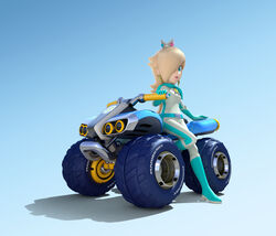  3d absurdres all-terrain_vehicle artist_request biker_clothes biker_rosalina bikesuit blonde_hair bodysuit crown earrings female ground_vehicle hair_over_one_eye highres jewelry leaning_back lips long_hair mario_(series) mario_kart mario_kart_8 mario_kart_wii motor_vehicle official_art photoshop_(medium) race_vehicle racing_suit rosalina solo source_request standard_atv_(mario) super_mario_galaxy vehicle_focus 