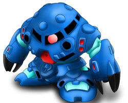  chibi gundam gundam_0080 mecha no_humans simple_background solo z&#039;gok z&#039;gok-e 