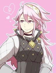  bad_id bad_link bad_twitter_id female fire_emblem fire_emblem_fates gambeson hairband long_hair pink_eyes pink_hair shougayaki_(kabayaki_3) soleil_(fire_emblem) solo 