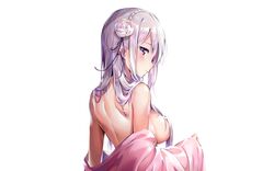  ale_nqki braids emilia photoshop purple_eyes purple_hair re:zero_kara_hajimeru_isekai_seikatsu sideboob white 