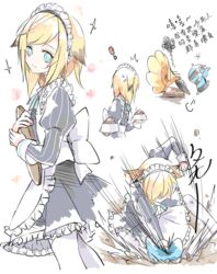  1boy april_fools apron bad_id bad_pixiv_id chung_seiker commentary_request elsword frills fury_guardian_(elsword) maid maid_apron maid_headdress male_focus music_box nairofu otoko_no_ko skirt 