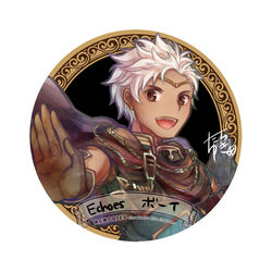  1boy boey_(fire_emblem) brown_eyes cape circlet commentary_request copyright_name dark-skinned_male dark_skin fire_emblem fire_emblem_echoes:_shadows_of_valentia gloves male_focus open_mouth simple_background solo tarayuki teeth upper_body white_background white_hair 