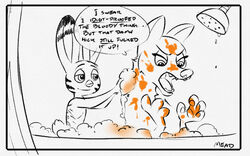  2016 anthro arctic_fox assisted_bathing bath bathing canid canine casual_nudity dialogue disney duo ear_markings english_text facial_markings female fox head_markings jack_savage lagomorph leporid male mammal markings nude rabbit rockbottomfeeder shower shower_head side_view skye_(zootopia) speech_bubble text true_fox zootopia 