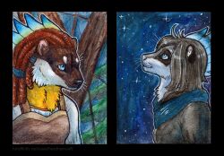  anthro blue_eyes blue_kerchief blue_neckerchief brown_body brown_clothing brown_fur brown_hair brown_topwear clothed clothing female female_anthro fur hair heatherwolf kerchief long_hair looking_up mouth_closed multiple_images neck_tuft neckerchief neckwear outside plant simple_background solo species_request star text topwear tree tuft url whiskers white_body white_clothing white_fur white_topwear 