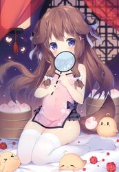  &gt;_&lt; =_= absurdres animal_ears azur_lane bamboo_steamer baozi bird blue_eyes blurry blurry_background blush blush_stickers bow breasts brown_hair bug butterfly chestnut_mouth chick china_dress chinese_clothes circle covered_navel covering_own_mouth crescent crescent_hair_ornament curtains dog_ears dog_girl dog_tail dress female floral_print flower food full_body fumizuki_(azur_lane) hair_ornament hairbow hairclip hand_fan highres holding holding_fan holding_food knees_together_feet_apart lantern lattice long_hair looking_at_viewer manjuu_(azur_lane) no_shoes on_bed petals pink_dress purple_bow ribbon round_window scan see-through short_dress side_slit sidelocks sitting sleeveless sleeveless_dress small_breasts solo_focus tail thighhighs thighs tsukimi_(xiaohuasan) tuanshan two_side_up wariza white_bow white_thighhighs window |_| 