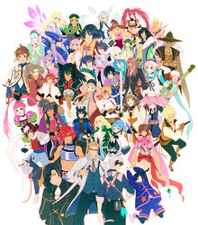  6+boys 6+girls :d :o absolutely_everyone ange_serena annie_barrs armlet armor bare_shoulders belt beryl_benito black_gloves black_hair blonde_hair blue_hair blue_sailor_collar breastplate brown_hair buckle caius_qualls chelsea_torn chloe_valens choker claus_lester colette_brunel collarbone commentary_request conway_tau cress_albane dark_skin drill_hair elle_mel_martha estellise_sidos_heurassein everyone formal fujibayashi_sheena fujibayashi_suzu full_armor gaius_(tales) gauntlets gem gloves green_eyes green_hair grune_(tales) guy_cecil hair_bobbles hair_ornament hairband hat headband highres hisui_hearts holding holding_head holding_sword holding_weapon in-franchise_crossover ion_(tales) jacket japanese_clothes jarako_(gaillardia) jay_(tales) jewelry julius_will_kresnik kanonno_earhart keele_zeibel kimono kunzite_(tales) lance leia_rolando leon_magnus long_hair long_sleeves loni_dunamis looking_back ludger_will_kresnik luke_fon_fabre mikleo_(tales) multicolored_hair multiple_boys multiple_girls muscular muzet_(tales) nanaly_fletch navel necklace obi open_clothes open_jacket open_mouth orange_hair pascal_(tales) pendant peony_ix pink_hair polearm ponytail presea_combatir profile purple_hair raven_(tales) red_hair reid_hershel repede_(tales) richard_(tales) richter_abend rollo_(tales) sailor_collar sash shoulder_pads silver_hair smile sophie_(tales) sorey_(tales) split_ponytail standing suit sword tales_of_(series) tales_of_destiny tales_of_destiny_2 tales_of_eternia tales_of_graces tales_of_hearts tales_of_innocence tales_of_innocence_r tales_of_legendia tales_of_phantasia tales_of_rebirth tales_of_symphonia tales_of_symphonia_knight_of_ratatosk tales_of_the_abyss tales_of_the_tempest tales_of_the_world_radiant_mythology_2 tales_of_vesperia tales_of_xillia tales_of_xillia_2 tales_of_zestiria tassel thigh_gap twintails two-tone_hair tytree_crowe very_long_hair victor_(tales) waving weapon white_hair witch_hat 