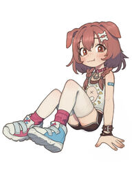  accessory alternative_fashion animal_humanoid bandage bangs bent_legs biped black_hotpants black_nose blush blush_lines bone_clip bone_hair_accessory bottomwear bracelet braided_hair brown_eyes brown_hair canid canid_humanoid canine canine_humanoid canis choker clothed clothing collar crop_top cute_fangs dog_humanoid dolphin_shorts domestic_dog dot_nose eyebrows feet female fingernails fingers floppy_ears footwear glistening glistening_eyes glistening_hair hair hair_accessory hair_tie hairclip hololive hotpants humanoid humanoid_hands inugami_korone j-fashion jewelry leggings legs_together legwear light_body light_skin looking_at_viewer mammal mammal_humanoid midriff multicolored_clothing multicolored_footwear multicolored_shoes nails necklace pale_skin possummachine red_clothing red_footwear red_socks shirt shoes short_hair shorts showing_teeth simple_background sitting slim small_nose smile smiling_at_viewer smirk sneakers socks solo studded_bracelet studded_collar studded_jewelry studs tank_top tight_clothing tight_legwear tights topwear twin_braids twintails vest vtuber white_background white_clothing white_legwear white_tights winged_eyeliner young young_female young_humanoid 