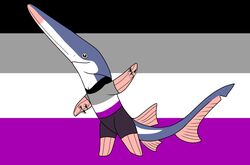  asexual_pride_colors chinese_paddlefish fish lgbt_history_month lgbt_pride male marine pride_colors seabreeze629 seabreeze_gladius_(seabreeze629) 