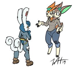  2019 2_heads 2_tails 3_breasts 3_fingers 4_eyes 4_fingers anthro autumn_deerling belt blue_body blue_fur boots bottomwear breasts caitlyn_(swordfox) clothed clothing conjoined conjoined_twins crossover damaged_clothing deer deerling duo fallout fallout:_pca felid feline female fingers footwear fur generation_5_pokemon generation_6_pokemon gloves_(marking) grey_eyes hooves mammal markings meowstic microsoft multi_breast multi_eye multi_head multi_limb multi_tail muniversalarts nintendo open_mouth pants pip-boy pokemon pokemon_(species) pokemorph rad_deerling red_eyes red_sclera shirt simple_background standing startled surprise tail teeth tongue tongue_out topwear torn_clothing vault_suit white_background white_body white_fur winter_deerling yellow_eyes yellow_sclera 